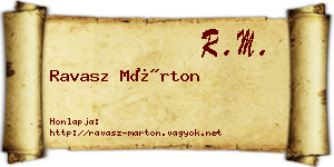Ravasz Márton névjegykártya